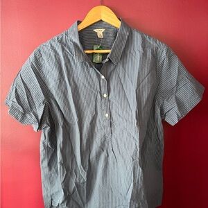 NWT L.L. Bean Blue Button Down Shirt